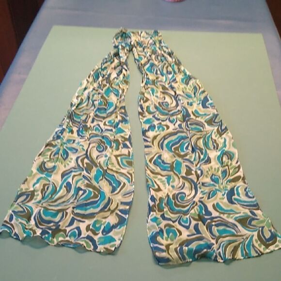 Colorful Patterned Abstract Design Scarf Cottagecore Grandmacore Granny Chic - Picture 1 of 4